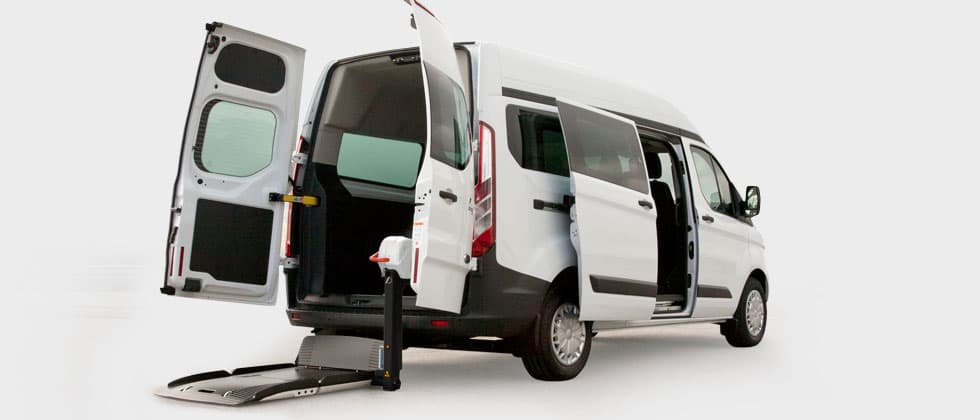 Wheelchair accessible vehicle used to attend a disability services event